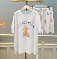 New Cute Dog Pajamas For Women Summer Suit