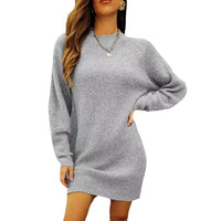 Solid Color Loose Long Sleeves Pullover Coat Sweater