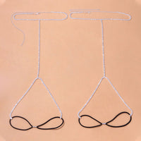 Double Row Diamond Thigh Chain Body Jewelry