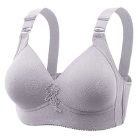 Jacquard Four Rows And Three Buckles Full Cup Thin Bra