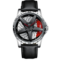 Motorcycle Engine Brake Caliper Watch For Men, Car Wheel Hub Dial