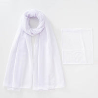 Modal Breathable Elastic Bucket Hat With Pearl Chiffon Scarf Headcloth