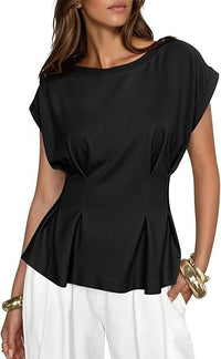 Round-neck Short-sleeve T-shirt Womens Casual Versatile Fashion Top