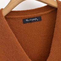 New Fashion Elegant Comfortable Commuter Metal Buckle Decoration V-neck Sweater Coat