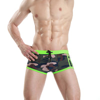 Men's Fashion Light Breathable Low Waist Camouflage Swimming Trunks