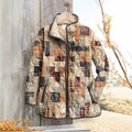 Women's Fashion Tuck Flower Digital Printed Female Cotton Clothing