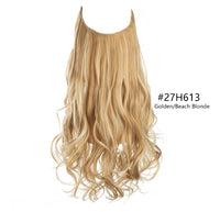Women's Fishing Line Long Curly Large Wave Hair Extensions