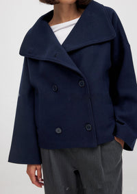 Elegant High-end Short Double-faced Wool Coat