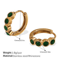 Fashion Simple Stainless Steel Rhinestone Earrings Refined Grace Advanced