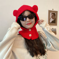 Knitted Hat Warm Neck Wrap