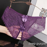 Women's Hollow Bow Cute Open Crotch Briefs