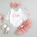 3-piece Set Of Multi-layer Mesh Princess Dress Headband With Printed Blouse