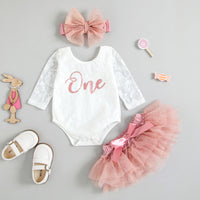3-piece Set Of Multi-layer Mesh Princess Dress Headband With Printed Blouse