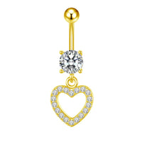 Personalized Zircon Butterfly Round Belly Button Ring