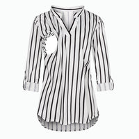 Plaid Printed Pregnant Woman Breastfeeding V-neck Long Sleeve Top