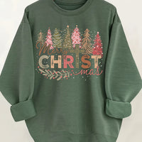 Christmas European American Fashion Floral Print Women's Sweater