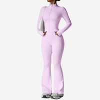 Zipper Nude-Feel Yoga Suit Women's