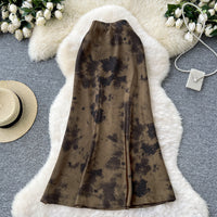 French-style Sophisticated Satin Skirt For Women