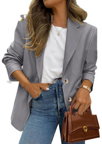 Casual Long-sleeve Coat Solid Color