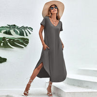 V-neck Split Irregular Hem Homewear Pajamas For Women