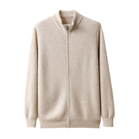 Men's Zippered Fashion Round Neck Sweater