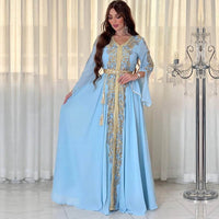 3737 Guerbang Arab Dubai Foreign Trade Embroidery Applique Dress