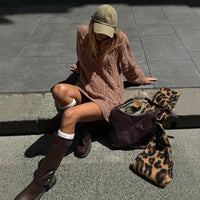 Women's Fashion New Round Neck Pullover Sweater