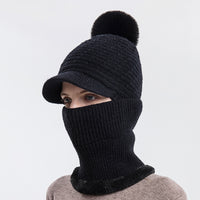 Women's Plush Thickened Warm Knitted Hat Ear Shield