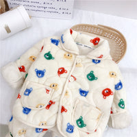Children's Pajamas Three-layer Thickened Coral Fleece Suit