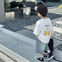 Summer Loose Round Neck Boys' Sports T-shirt