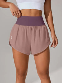 Women's Casual Loose High-Waisted Ruffle Hem Yoga Workout Shorts