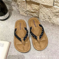 Cute Herringbone Non-slip Summer Outdoor Instagram-style Flip-flops Fashionable Soft-soled Beach Slippers