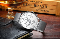 Men's Waterproof Luminous Multi-functional Diamond Quartz Watch