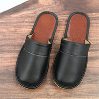 Men's And Women's Leather Slippers For Home
