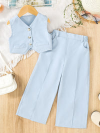 Children's Summer Leisure Fashion Personality Vest Suit