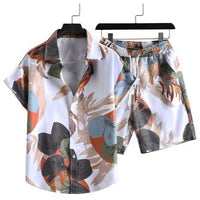 Men's Casual Suit 3D Digital Printing Short Sleeve Shirt Hawaii Suit