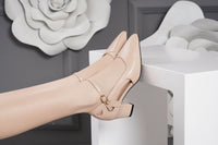 Women's Chunky-heel Casual Pointed-toe High Heels