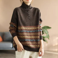 Turtleneck Fashion All-match Loose Knitted Sweater Autumn And Winter New