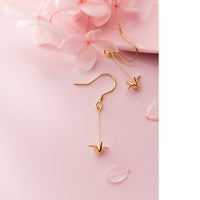 Cute Origami Crane Sweet Long Earrings G1817