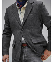 AutumnWinter British Retro Gentlemans Tweed Wool Coat For Men