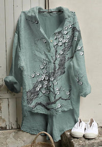 Floral Pattern 3D Personalized Long Sleeve Vest Girls Summer Loose Style