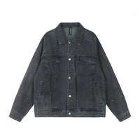 Punk Distressed Denim Jacket Coat Men