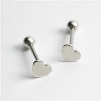 Punk Titanium Steel Love Heart Tongue Pin