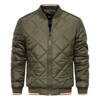 Men's Stand Collar Cotton-padded Jacket Solid Color Casual Cotton-padded Jacket