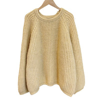 Korean Style Lazy Style Solid Color Curling Coarse Yarn Sweater For Women