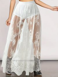 Women's Summer New Lace Sheer Skirt