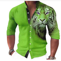 Men's Shirt Stand Collar Printing