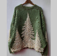 Womens Printed Crew-neck Sweatshirt Top
