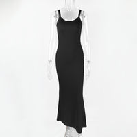 Summer New Slim-fit Draping Ribbed Camisole Dress