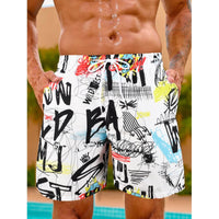 Loose-fitting, Swim-friendly Mens Casual Hot Spring Shorts For Adults